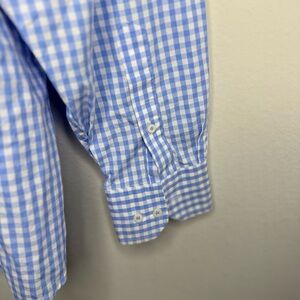 Southern Tide Intercoastal Button Down Shirt Mens XL Blue Plaid Nylon Blend